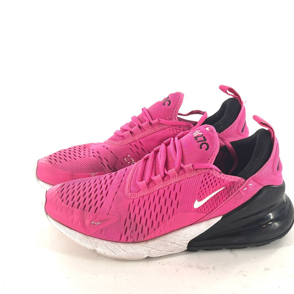 Nike Air Max 270 Sneakers 7 Laser Fuchsia Pink Black Shoes Kids Girls